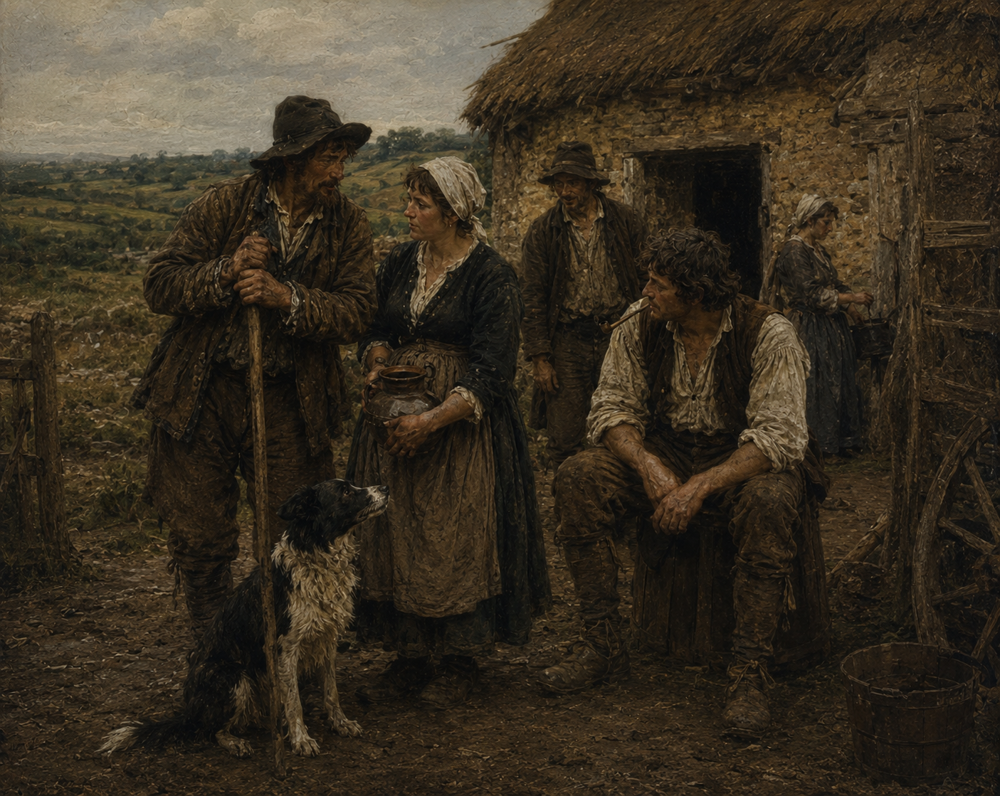 Portrait of Edward, the younger Chedzoy brother, a weather-worn young Somerset farm labourer