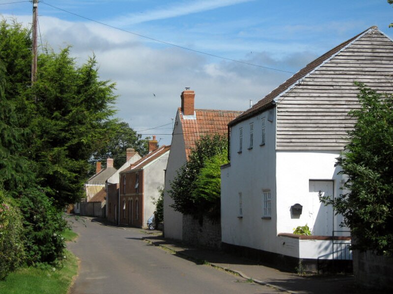 View of Chedzoy village, Somerset